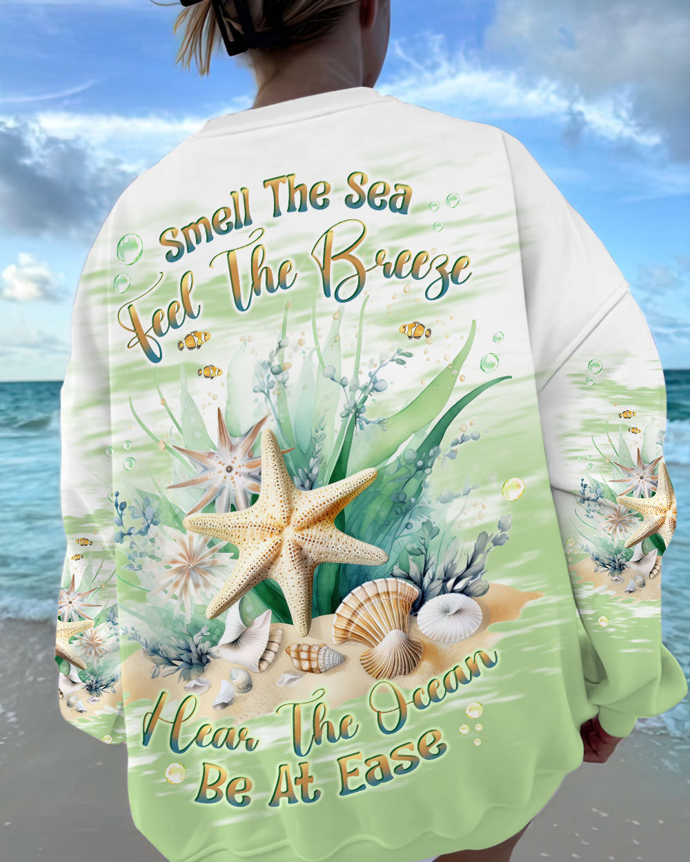 SMELL THE SEA FEEL THE BREEZE ALL OVER PRINT - TLNT2901241