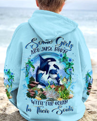 SOME GIRLS ARE JUST BORN DOLPHIN ALL OVER PRINT - TLTR2909235