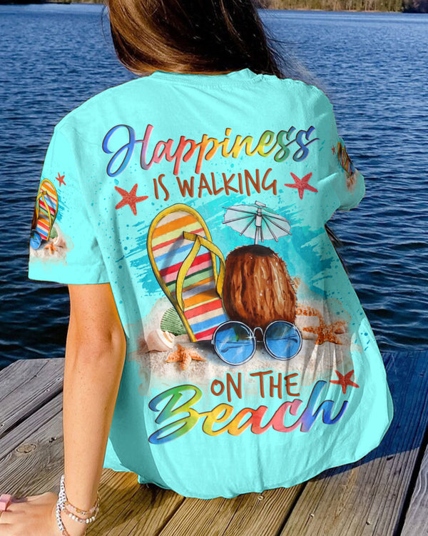 HAPPINESS IS WALKING ON THE BEACH ALL OVER PRINT - YHLN2107231