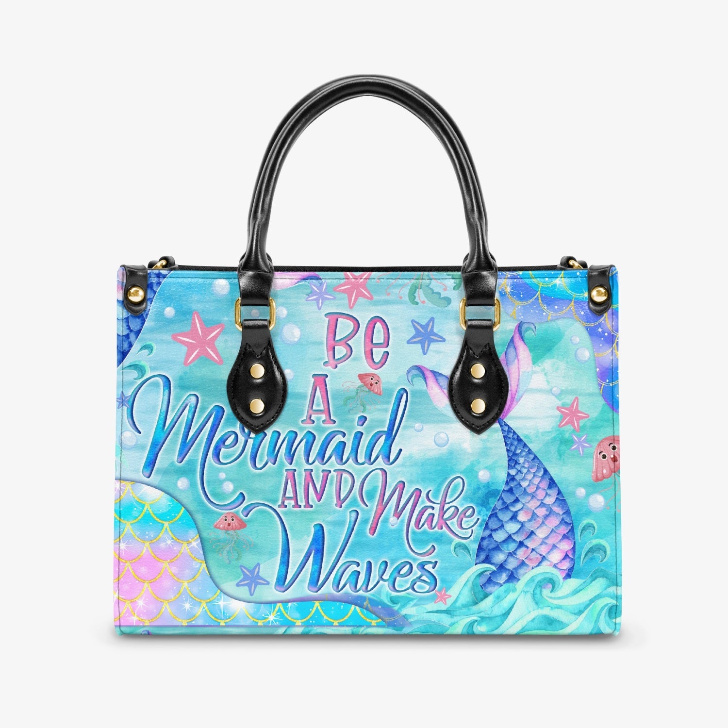 BE A MERMAID AND MAKE WAVES LEATHER HANDBAG - TYQY0504242