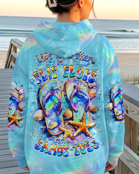 LIFE IS BETTER IN FLIP-FLOPS AND SANDY TOES ALL OVER PRINT - YHHN2212252