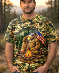 BIGFOOT CAMPFIRE CAMOUFLAGE ALL OVER PRINT  - TLHN0903261
