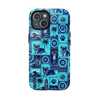 PUG DOG ISLAND PATCHWORK MAGNETIC PHONE CASE - TLNO2108262