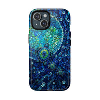 SEA TURTLE BLUE OCEAN STAINED GLASS PATTERN MAGNETIC PHONE CASE  - TLNO2904265