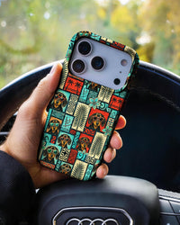 TRIBAL DACHSHUND DOG TROPICAL PATCHWORK PHONE CASE - TLNT2108262