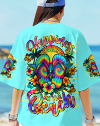 HAPPINESS IS WALKING ON THE BEACH FLIP FLOPS ALL OVER PRINT - TLTR1806251