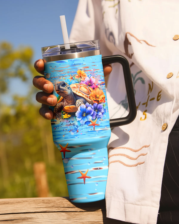 SALTWATER HEALS EVERYTHING TURTLE TUMBLER - YHHN0809254