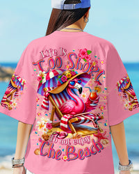LIFE TOO SHORT FLAMINGO ALL OVER PRINT - TLTR1504253