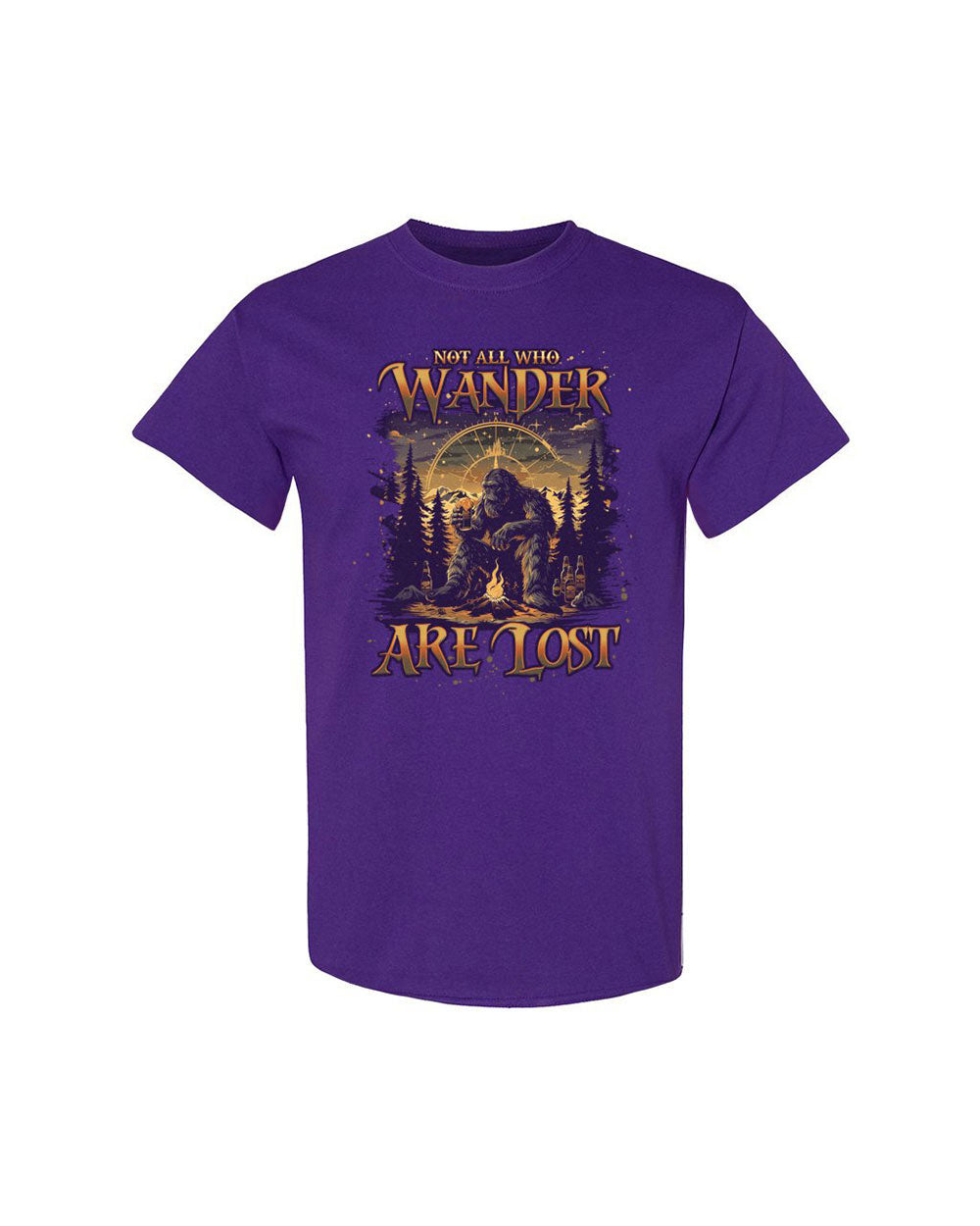 NOT ALL WHO WANDER ARE LOST BIGFOOT COMPASS  COTTON SHIRT    - TLNO2410245