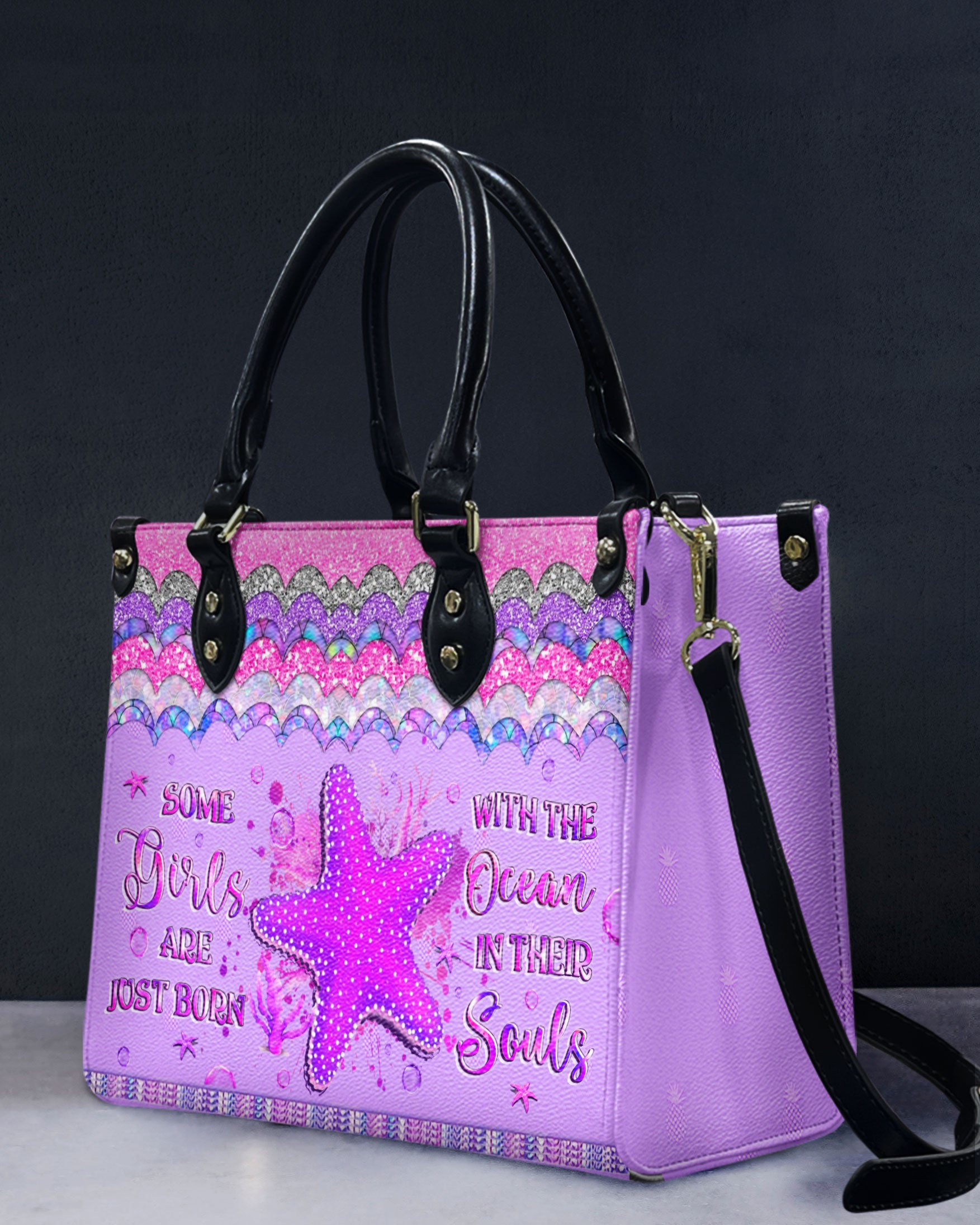 SOME GIRLS ARE JUST BORN STARFISH LEATHER HANDBAG - YHLT2106244