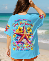 SMELL THE SEA FEEL THE BREEZE STARFISHALL OVER PRINT - TLTR3006253