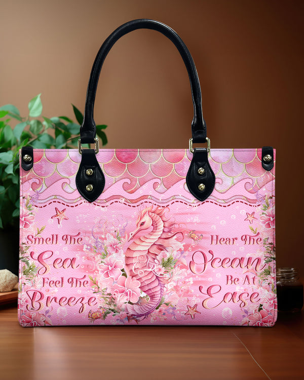 SMELL THE SEA FEEL THE BREEZE SEAHORSE LEATHER HANDBAG - YHLN2703242