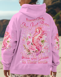 SOME GIRLS ARE JUST BORN SEAHORSE ALL OVER PRINT - YHLN2108254