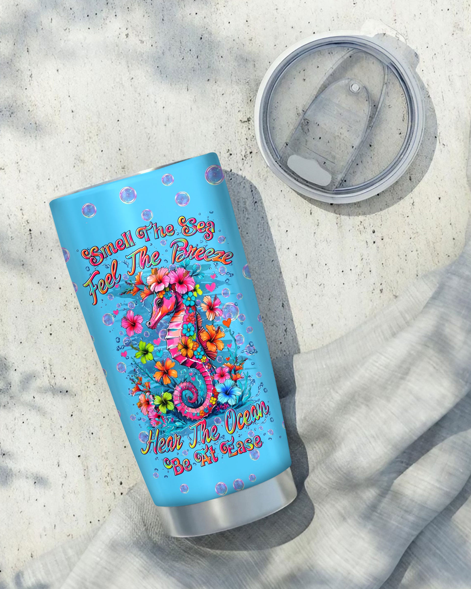 SMELL THE SEA FEEL THE BREEZE SEAHORSE TUMBLER - YHLN2309255