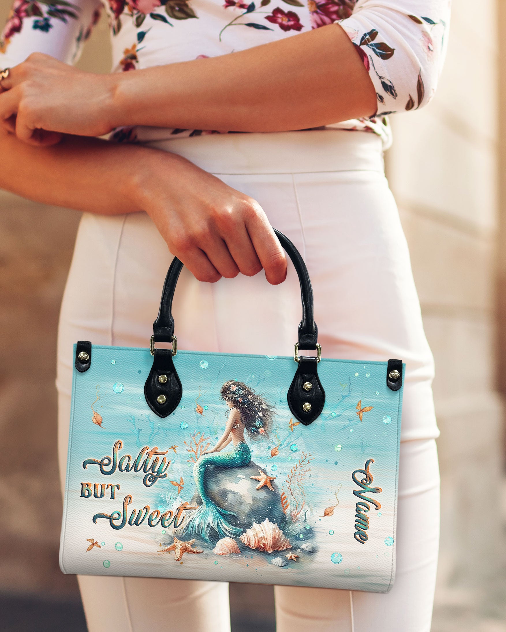 SALTY BUT SWEET MERMAID LEATHER HANDBAG - YHLT3012245