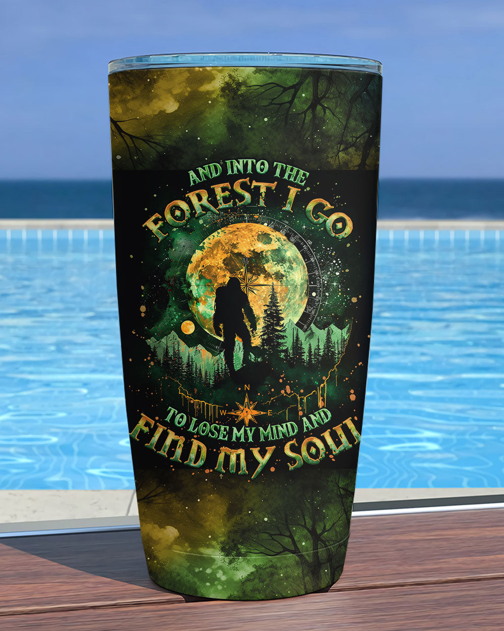 AND INTO THE FOREST I GO BIGFOOT TUMBLER  - TLNO0801252