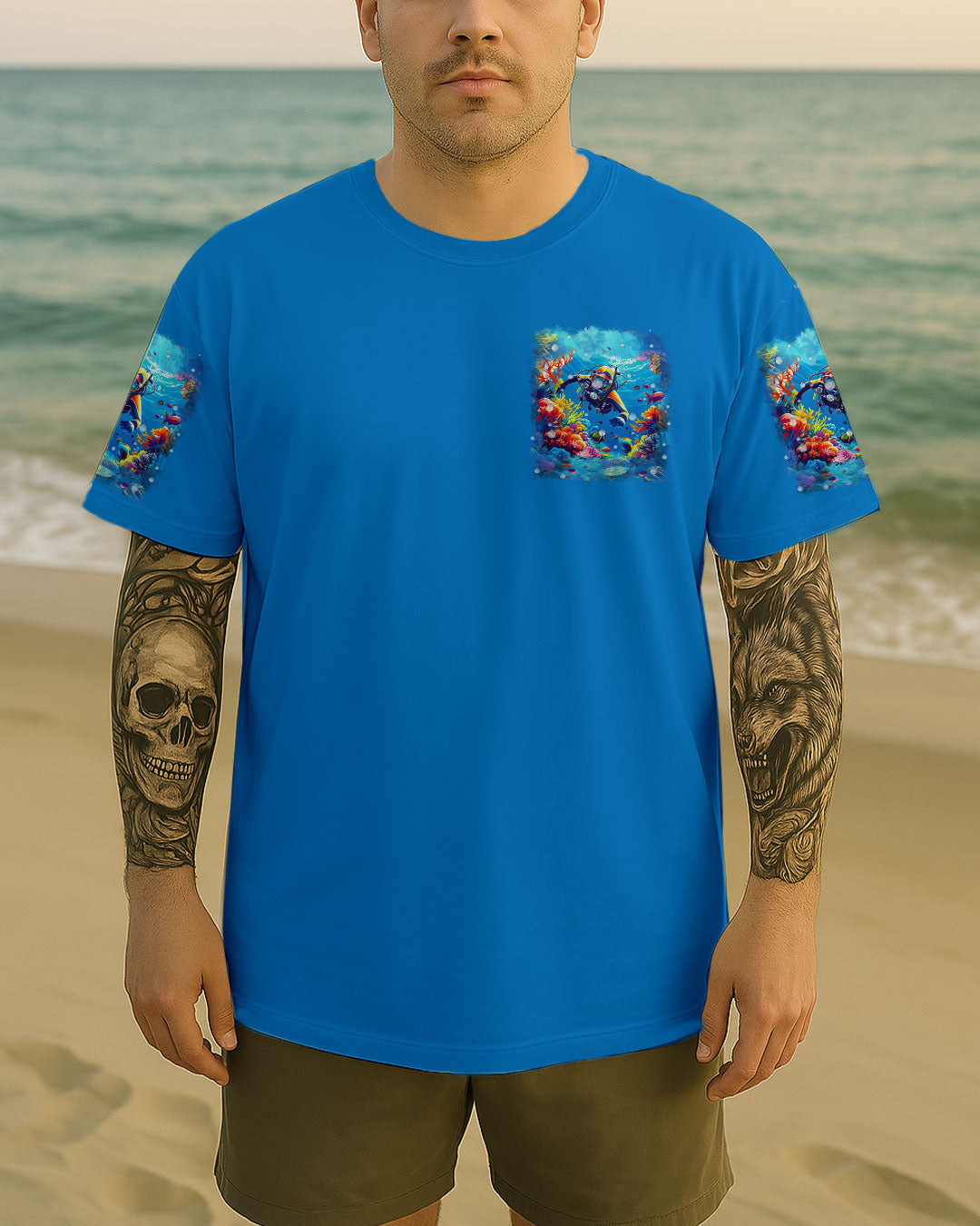 AND INTO THE OCEAN I GO SCUBA DIVING ALL OVER PRINT - YHHN1607252