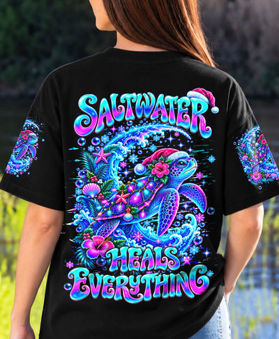 SALTWATER HEALS EVERYTHING CHRISTMAS TURTLE ALL OVER PRINT -  YHHN1210263