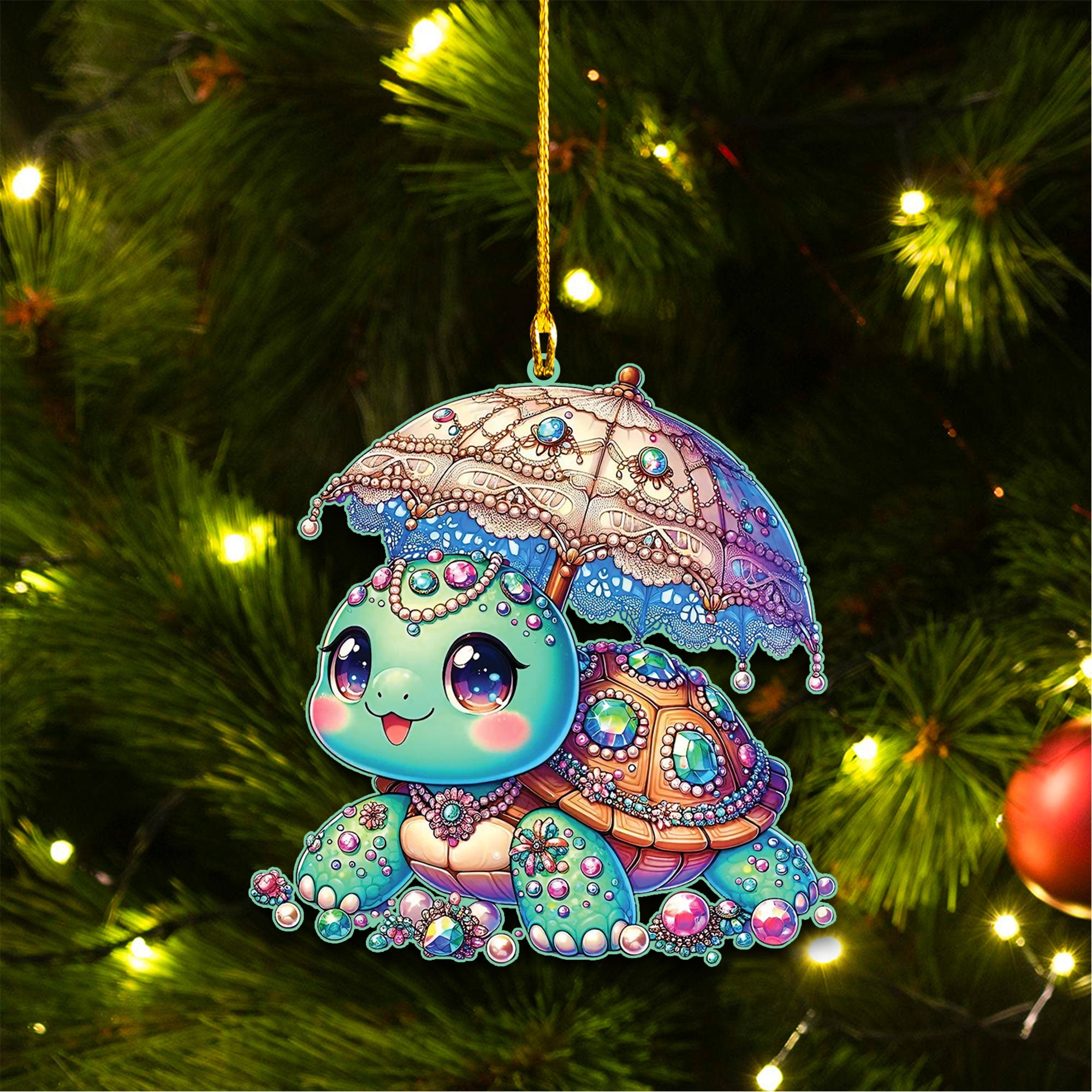 GLOWING TURTLE ORNAMENT & KEYCHAIN - YHLT1509255