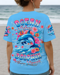 OCEAN WISHES DOLPHIN KISSES ALL OVER PRINT - YHHN2908252