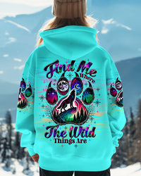 (HOT DEAL) FIND ME WHERE THE WILD THINGS ARE WOLF ALL OVER PRINT   - TLTW1511245