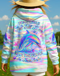 SOME GIRLS ARE JUST BORN DOLPHIN ALL OVER PRINT - YHLT2107253