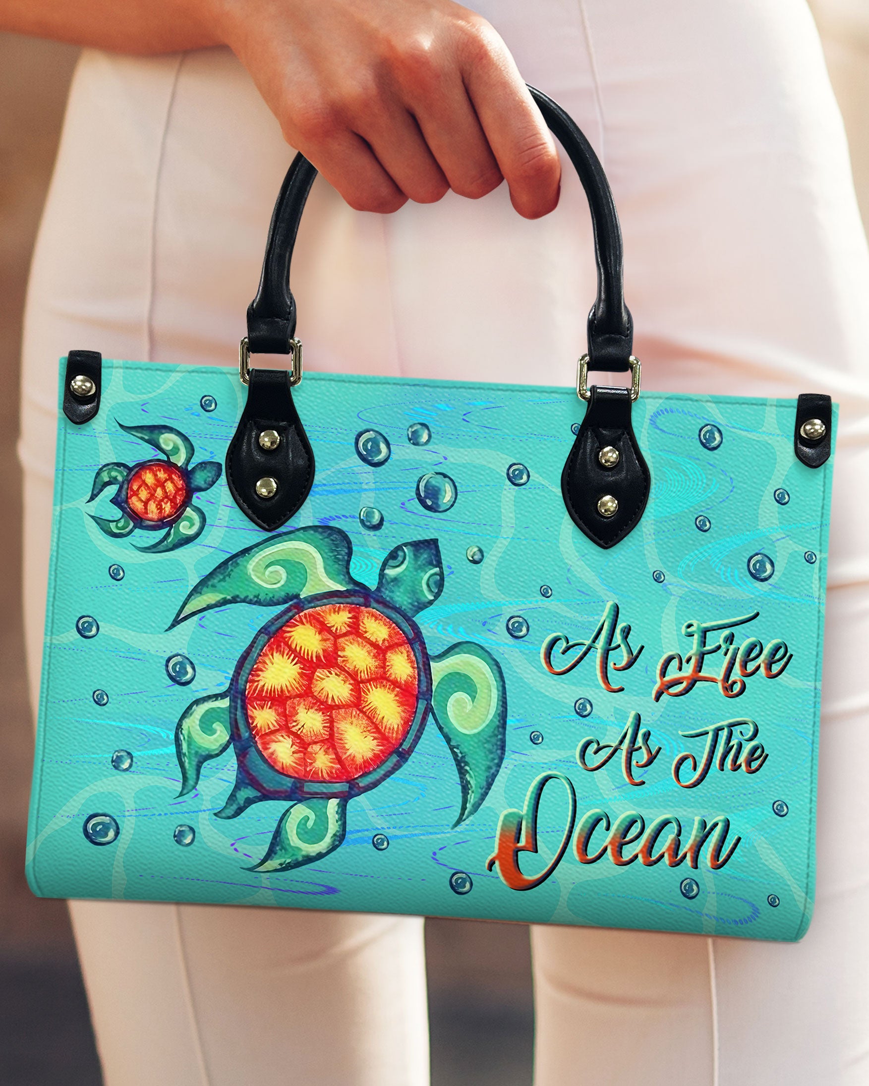 AS FREE AS THE OCEAN LEATHER HANDBAG - YHLN1908244