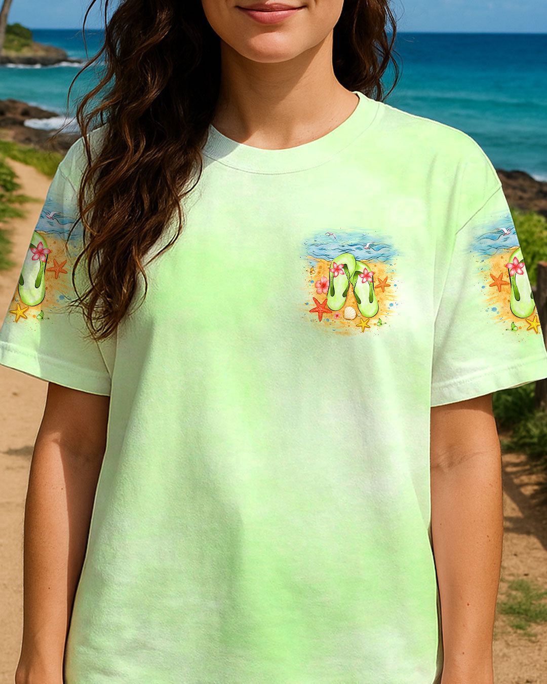 LIFE IS BETTER IN FLIP-FLOPS AND SANDY TOES ALL OVER PRINT - YHLT0508254