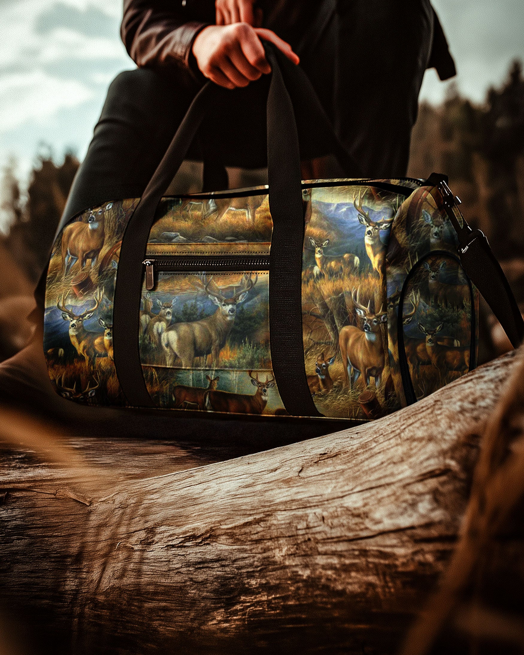 DEER PATTERN TRAVELLING BAG - YHHN2508254