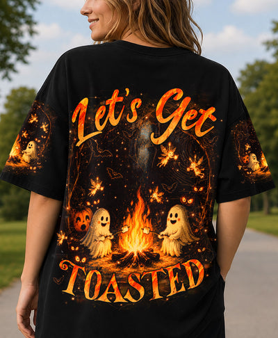 LET'S GET TOASTED CAMPFIRE BOOS HALLOWEEN ALL OVER PRINT  - TLHN2207261