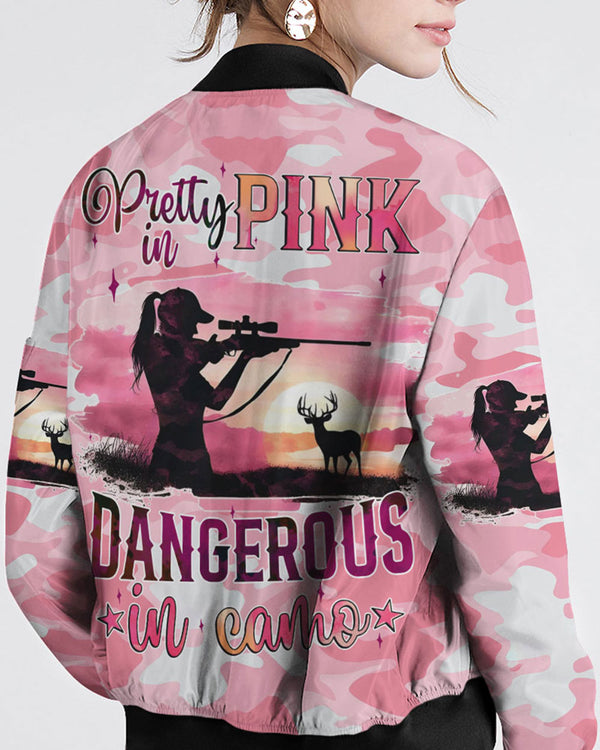 PRETTY IN PINK HUNTING BOMBER JACKET - TYQY0111248