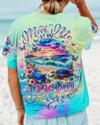 MEET ME AT MY HAPPY PLACE TURTLE ALL OVER PRINT - TLNO2604243