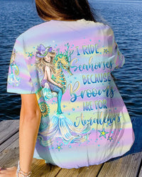 I RIDE SEAHORSES WITCH MERMAID HALLOWEEN ALL OVER PRINT - YHLN2908233