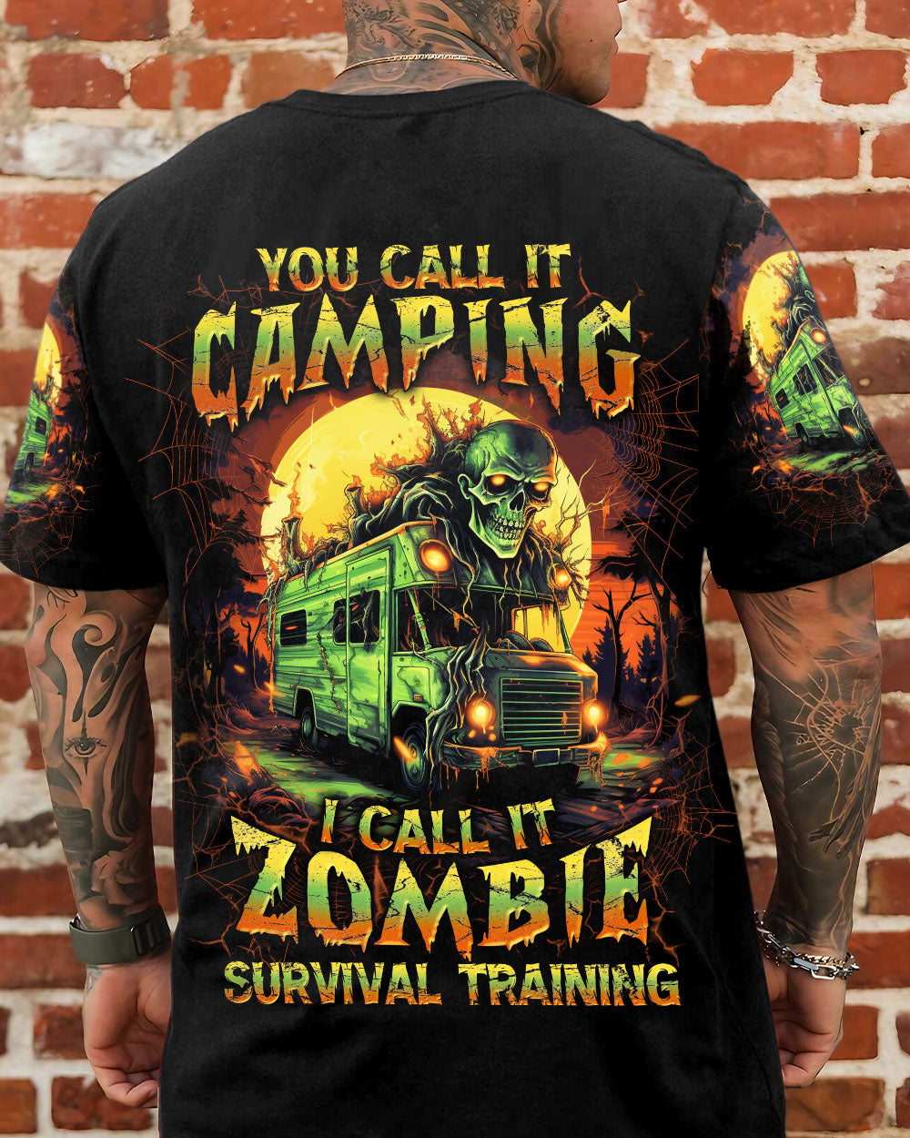 ZOMBIE SURVIVAL TRAINING HALLOWEEN ALL OVER PRINT - YHLN2508233