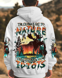 THE CLOSER I GET TO NATURE HUNTING MOOSE  ALL OVER PRINT - YHHN0212242