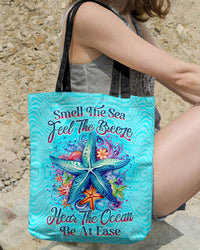 SMELL THE SEA FEEL THE BREEZE STARFISH TOTE BAG - YHLN1007233