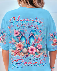 HAPPINESS IS WALKING ON THE BEACH ALL OVER PRINT - YHHN0905242