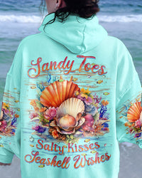 SANDY TOES SALTY KISSES SEASHELL WISHES ALL OVER PRINT - YHHN0301234