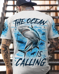 THE OCEAN IS CALLING SHARK ALL OVER PRINT - YHLN1808233