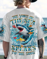 THE VOICE OF THE SEA SPEAKS TO THE SOUL SHARK ALL OVER PRINT - YHHN1507242