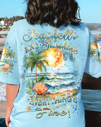 SEASHELLS AND SUNSHINE EVERYTHING IS FINE ALL OVER PRINT - YHHN1803242