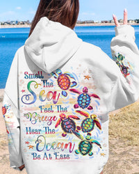 SMELL THE SEA FEEL THE BREEZE TURTLE ALL OVER PRINT - YHLN1611234