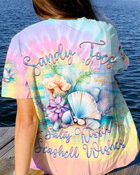 SANDY TOES SALTY KISSES SEASHELL WISHES ALL OVER PRINT - YHLN1711233