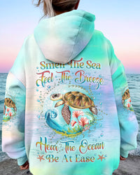 SMELL THE SEA FEEL THE BREEZE TURTLE ALL OVER PRINT - YHLN2509234