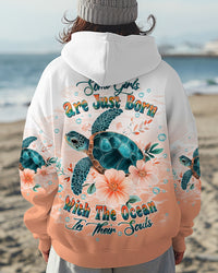 SOME GIRLS ARE JUST BORN TURLTE WATERCOLOR ALL OVER PRINT - TLTW0403253