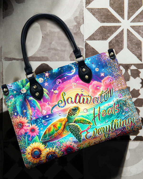 SALTWATER HEALS EVERYTHING LEATHER HANDBAG - YHLN0107244