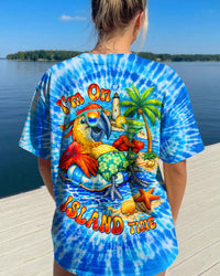 I'M ON ISLAND TIME PARROT SWIRL ALL OVER PRINT  - TLTW2402262