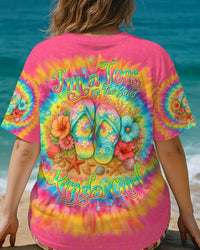 I'M A TOES IN THE SAND KINDA GIRL FLIP FLOPS TIE DYE ALL OVER PRINT - TLTW2304254