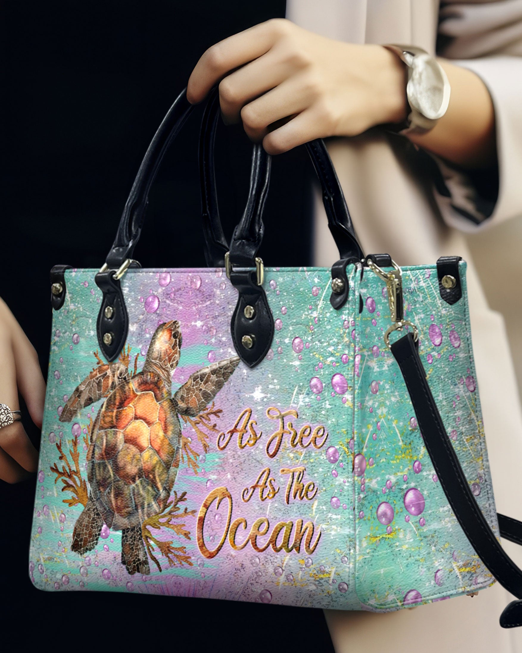 AS FREE AS THE OCEAN LEATHER HANDBAG - YHLN0108244