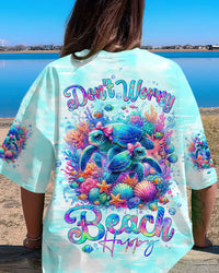 DON'T WORRY BEACH HAPPY TURTLE ALL OVER PRINT - TLTW0805245